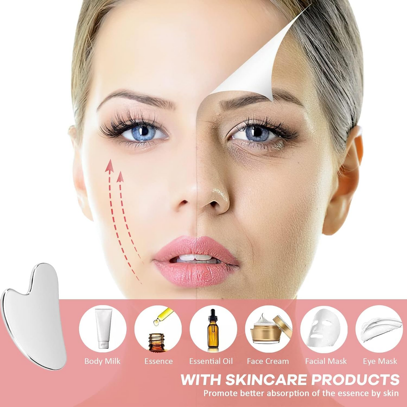 Gua Sha Facial Tool Stainless Steel