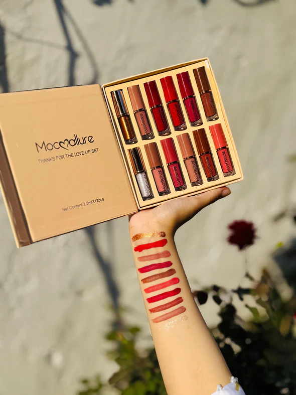 Mocallure - Creamy Matte Lip Gloss Set Of 12 Mate
