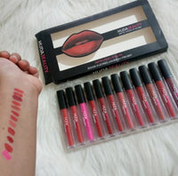 Huda Beauty Matte Liquid Lipstick Set (12pcs) – Waterproof & Smudge-Proof