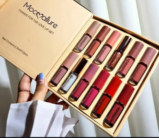 Mocallure - Creamy Matte Lip Gloss Set Of 12 Mate
